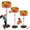 Kids 205CM Adjustable Height Basketball Hoop Metal Stand Indoor Outdoor Sport To