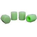 Oblivion Tire Valve Stem Caps, Universal Tire Valve Stem Caps Radium-Modified & Decoration Accessories with LED Lights for Cars and Bikes, Valve Cap Covers vaal Cap (Pack of 4 - Green Color)