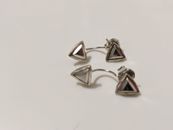 Sterling Silver stud type silpada triangle earrings