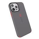 Speck iPhone 13 Pro Max Case- Drop Protection Fits iPhone 12 Pro Max & iPhone 13 Pro Max Cases - Scratch Resistant - Slim Design with Soft Touch Coating - Moody Grey, Turbo Red CandyShell Pro