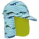 Niños Legionarios Sombrero, UPF 50+ Proteccion Solar Gorra de Baño Sombrero de Solapa en Patrón de Dinosaurio para Niños