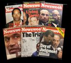 O.J. Lote de 6 revistas Simpson Newsweek ~ copias de editores y productores EX-NM