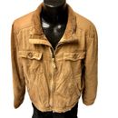Vtg American Eagle Outfitters Brown FLANNEL Lined Coat Utility Chore Jacket L