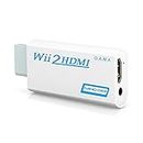 Wii to HDMI Converter, GANA Wii HDMI Adapter 1080p 720p Connector Output Video & 3.5mm Audio - Supports All Wii Display Modes