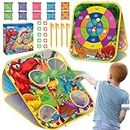 HelloJoy Bean Bag Toss Game Kids Outdoor Toys,Double-Sided Foldable Cornhole Board Backyard Beach Yard Toys for Toddler, Outside Lawn Party Activities Toy Gift for Boys Girls Age 3 4 5 6 7 8