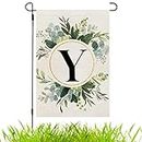 Initial Garden Flag - Double-Sided Printing Spring Garden Flag - Spring Garden Banner for Burlap Floral Home Sweet Home Front Door Decor Shzons