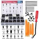 Uolor 775 Pcs Car Retainer Clips & Plastic Fasteners Kit with Fastener Remover, 19 Most Popular Sizes Auto Push Pin Rivets Set, Bumper Door Trim Panel Clips Assortment for GM Ford Toyota Honda Chrysle