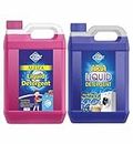 POWER LOW FOAM LAUNDRY LIQUID DETERGENT 5 L Pack Of 2 Concentrated Laundry Liquid Detergent Top Load/Bucket Wash (ALLIZA_ARIA_LD_PINK-PURPLE)