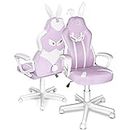 JOYFLY Gaming Chair for Girls, Kawaii Gaming Chair for Adults Kids Gamer Chair Computer Chair, Ergonomic PC Chair with Lumbar Support for Women（Light Purple）