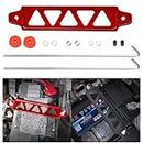 xbrtaia battery hold down kit,Red Aluminum Alloy car battery holder,Battery Tie Down - with 10in J bolts,Car Accessories.