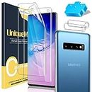 UniqueMe [2+2 Pack] Unique Me Compatible with Samsung Galaxy S10 Full Coverage Flexible TPU Screen Protector and Camera Lens Protector 【Not Fit for Samsung S10 Plus】