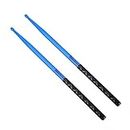 5A Nylon Drumsticks for Drum Set Light Durable Plastic Exercise ANTI-SLIP Handles Drum Sticks for Kids Adults Musical Instrument Percussion Accessories Blue