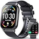 Hoxe Reloj Inteligente Hombre Mujer, 1.85" Smartwatch con Llamadas Bluetooth, 112 Modos Deportivos, Smart Watch Pulsómetro/Monitor Sueño/Podómetro, Impermeable IP68 Pulsera Actividad para Android iOS