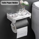 Toilet Paper Holder Waterproof Wall Mount Roll Paper Dispenser Tissue Box Shelf