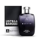 Ustraa Barood Eau De Parfume For Men - 100 ml - with Warm, smokey, sweet and musky scents. Luxury perfume for men | Strong, masculine & mysterious. Long lasting fragrance.
