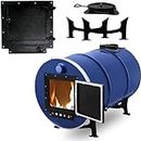 Sonret Barrel Stove Kit – Perfect For 30-55 Gallon Barrel Metal Barrel - Camping Equipment Barrel Stove Kits - Fire Wood Camp Stove Barrel Woodstove Kit for Emergency Heating & Cooking and Survival