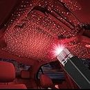 KITRO PLUS USB Roof Star Projector Lights with 3 Modes, USB Portable Adjustable Flexible Interior Car Night Lamp Decor with Romantic Galaxy Atmosphere fit Car, Ceiling, Bedroom, Party (Plug&Play, REd)