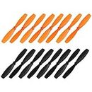 uxcell RC Propellers 55mm CW CCW 2-Vane Main Rotors for Walkera QR Ladybird Quadcopter, Black Orange 8 Pairs