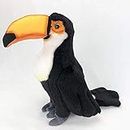 TAMMYFLYFLY Realistic Toucan Bird Stuffed Animal Plush Toy 13.78" Plush Toy Gifts for Kids Birthday Christmas