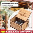 Caja de música elegante de madera exquisita caja musical retro para amigos niños niños niñas