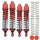 RCAWD Full Aluminum Big Bore Shocks for Traxxas Slash 4WD 4x4 Upgrades Parts, 1/10 Traxxas Stampede 4WD 4x4,Traxxas Hoss 4WD 4x4,Traxxas Rustler 4WD 4x4(Red)