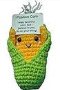 Autoglobel Funny Positive Corn for Home Decor Products, Handmade Knitted Positive Corn Toy Positive Card Creative Cute Wool Positive Corn Crochet Doll Cheer Up Gifts (Positive Corn)