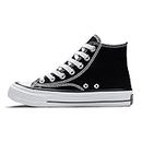 Hurriman Women's Canvas High Top Sneakers Lace Up Casual Fashion Shoes Black