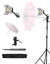 GIFTMAX B4 Led Continuous Light Kit with B4 Led Light + 9ft Stand + Umbrella + Clamp + Kit Carry Bag for Photo and Videography, Studio 150 watt (Pack of 1)