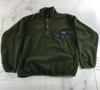 Vintage Patagonia T Snap Fleece Pullover Mens Large Dark Green Synchilla 90s Y2K