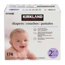 Kirkland Diapers Size 2 (12-18 lb/5-8 kg) 174 Ct Pampers Day Night Disposable