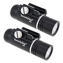 SecurityIng 320LM Rail Mounted Compact Pistol Light, Waterproof Mini Tactical Gun Flashlight Weapon Light Handgun Torch for Picatinny MIL-STD-1913 (2PC, Without Battery)
