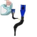 PlenteousFlexible Draining Oil Snap Plastic Funnels, Spill Free, Long Neck Flex Funnel, Hand-Free Automotive Lubricants, Engine Oils Fill Changing and Household All Purpose Uses - 1pc, Multi.