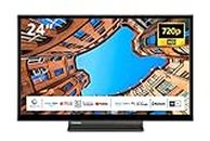 Toshiba 24WK3C63DAW 24 Zoll Fernseher/Smart TV (HD Ready, HDR, Alexa Built-In, Triple-Tuner, Bluetooth) - Inkl. 6 Monate HD+ [2023], Schwarz
