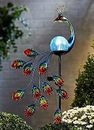 ABC Home Garden Solar Spina Pavone Decorativa da Giardino, Blu, 37 x (A4Y)