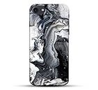 outlouders Funky Cute Grey Black Marble Abstract Pattern Background Designer Printed Hard Back Case and Cover for iPhone 7