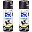 Rust-Oleum 249061 Painter's Touch 2X Ultra Cover Spray Paint, 12 oz, Semi-Gloss Black (Pack of 2)