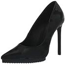 DKNY Women's Slip-on Classic Pointed Toe Heel Heeled Sandal, Black, 7 US