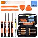 Vastar Repair Tool Kit for PS3 PS4 PS5 Xbox One Xbox 360/Controller and Console, 12 in 1 PH000 and T6 T8 T10 Torx Security Screwdriver, Xbox One Screwdriver Set with Safe Pry Tools, Cleaning Brush