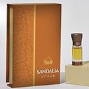 Sandalia Attar by Dukhni | Experience the Arabic Elements of Sandalwood | عطرصندليه | Authentic Arabic Fragrance Oil | 100% Pure, Alcohol-Free, Halal | 1 bottle x 6ml