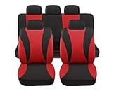 Auto Accessori Lupex Fundas para asientos de coche universales LS06 | Color rojo | Juego de fundas delanteras y traseras | Poliéster | No Suv