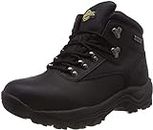 Northwest Territory Inuvik Men's Hiking/Walking Leather Waterproof High Rise Boots (Black, numeric_9)