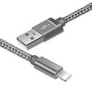 WORLD CONNECTERE iphone Charger Cable, 10FT/3M, Nylon Braided Fast Charging Cable For iphone 14 13 12 11 Pro Max X XS XR 10 8 7 Plus 6 6s 5s 5 SE 2020 USB iphone Charger - Silver