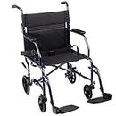 Carex Transport Chair, Rolling Transport Chair with Foot Rests, Easy Folding for Compact Storage and Transportation