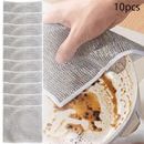 5/10PCS Multipurpose Wire Dishwashing Rags Non Scratch Cleaning Cloth Towels