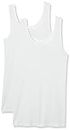 Amazon Essentials Women's Slim-Fit Tank, Pack of 2, White, X-Large