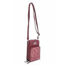 Liz Soto Gina Small Crossbody Purse - Small Travel Purse Cell Phone Bag PU Vegan Leather with Card Slots, Wallet Purse, Wine