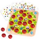 Nene Toys Ladybug’s Garden Memory Game – Wooden Memory Matching Game for Kids Age 3 4 5 Years Old – Family Board Games with 10 Fun Patterns – Educational Toy for Boys & Girls Cognitive Development