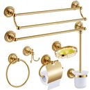 Luxury Gold Bathroom Accessories Set Toilet Paper Towel Holder Bath Hardware Set