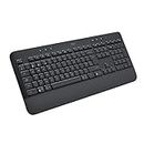Logitech Signature K650 Wireless Keyboard with Wrist Rest, Full-Size, BLE Bluetooth or Logi Bolt USB Receiver, Comfort Deep-Cushioned Keys, Numpad, Compatible with Most OS/PC/Windows/Mac-Black