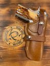 Handmade 1911 Holster, Leather, Western, Drop, OWB RH 5" Full Size Government